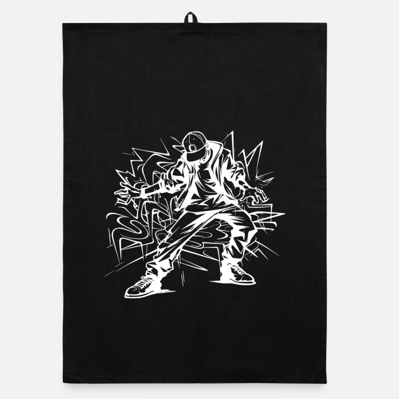 Dessin de breakdancer Torchon bio