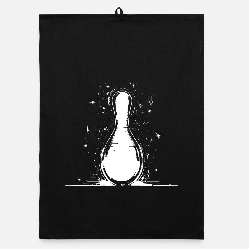 Bowling Pin Grafik Organic Geschirrtuch