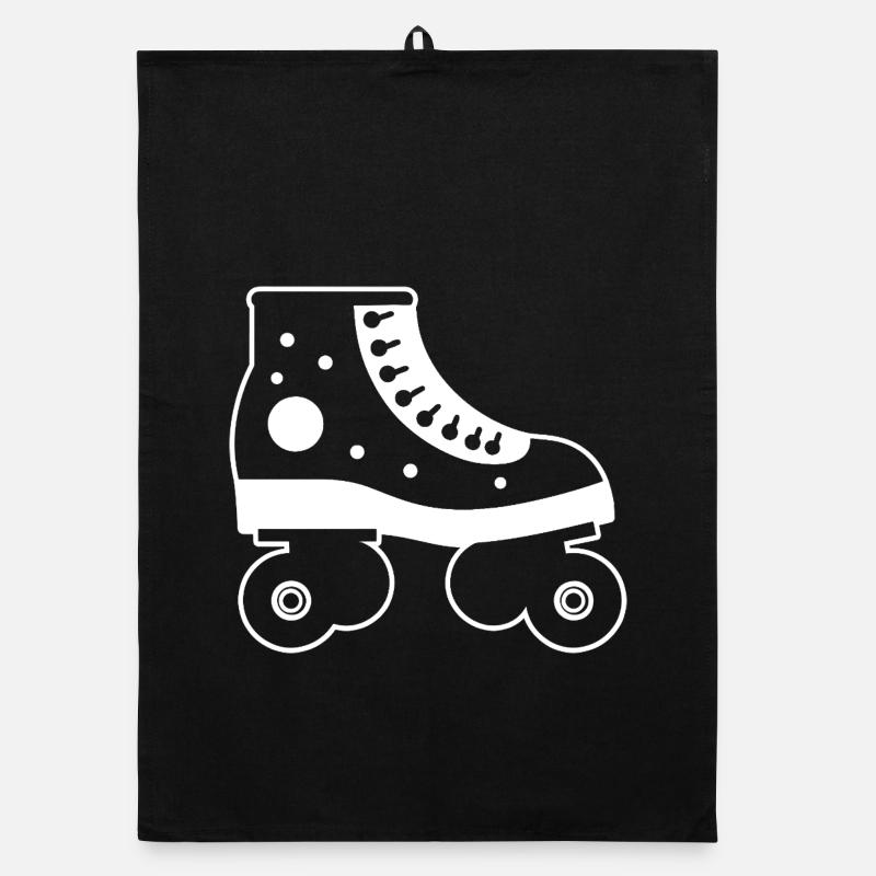 Roller Skates Cartoon Style Organic dish towel