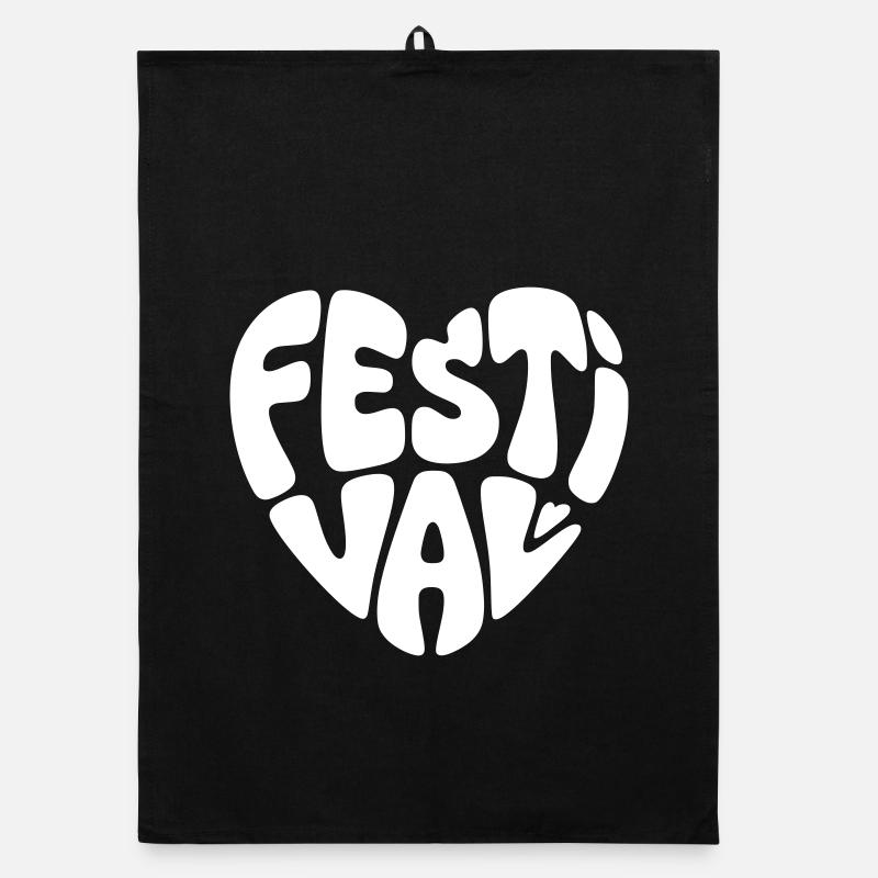 Festival Heart Organic dish towel