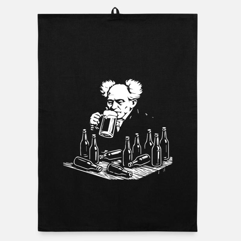 Arthur Schopenhauer boit des bières au pub Torchon bio