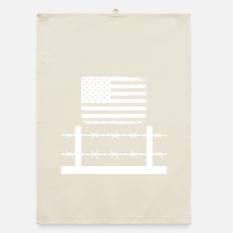 Stacheldraht Amerika Organic Geschirrtuch