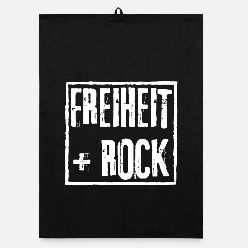 FREEDOM and ROCK GRUNGE ROCK GRAFFITI DESIGN Organic dish towel