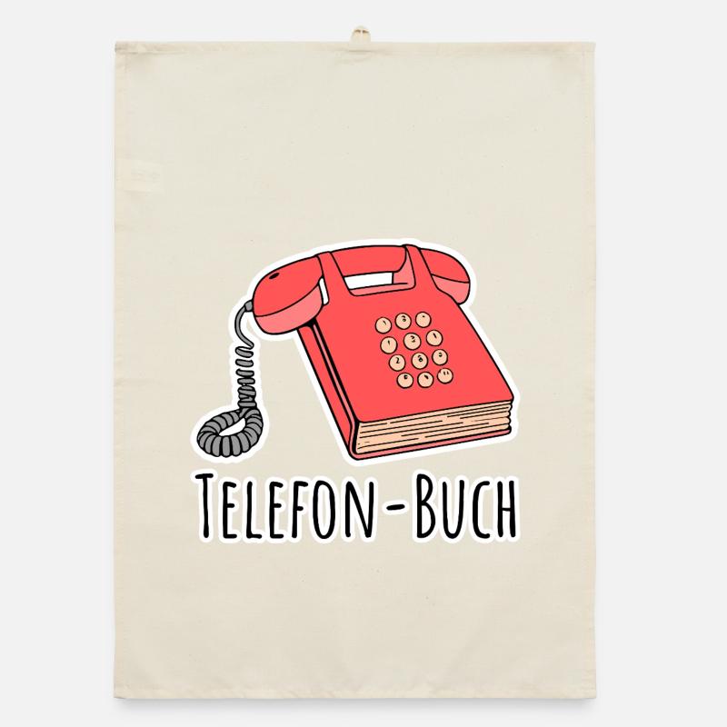 Telefon-Buch - Ein Buch das auch ein Telefon ist! Organic Geschirrtuch
