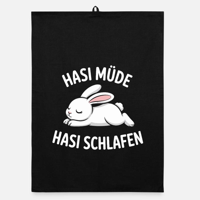 Hasi Müde Hasi Schlafen Organic Geschirrtuch