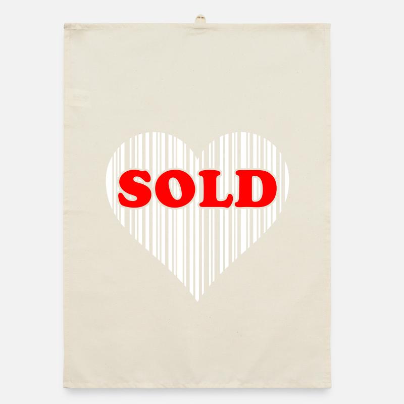 Coeur Barcode Love – Vendu Code Barcode Cadeau Torchon bio