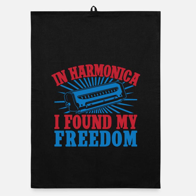 Harmonica drôle qui a trouvé mon harmonica de liberté Torchon bio