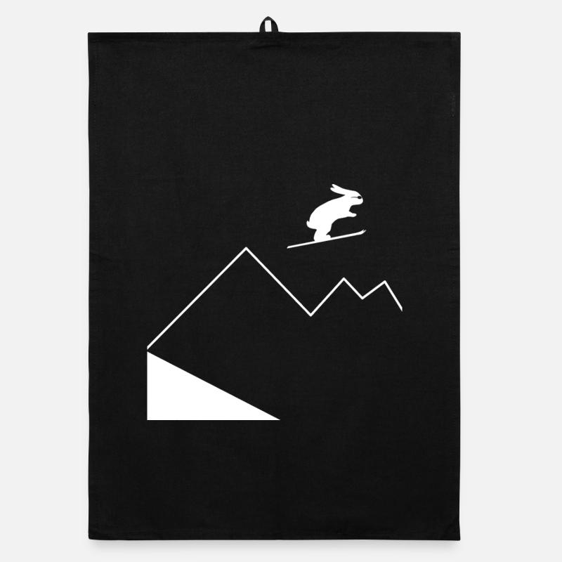 Hare Mountain Jumping Organic dish towel