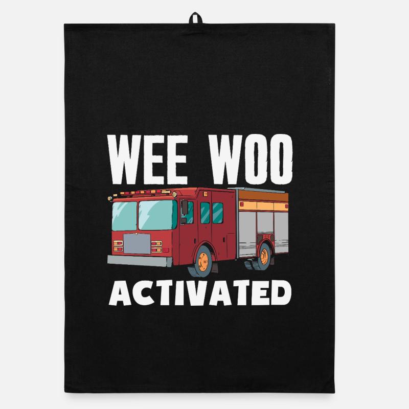 Wee Woo Squad Fire Tiny Feuerwehrmann Organic Geschirrtuch