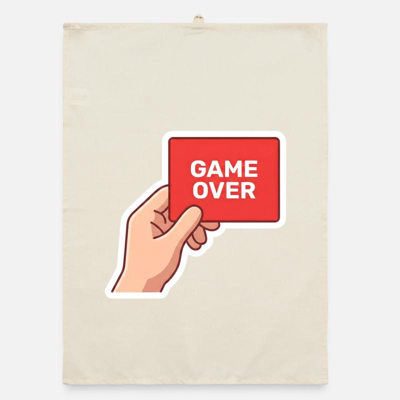 Game Over Retro-Schild Organic Geschirrtuch