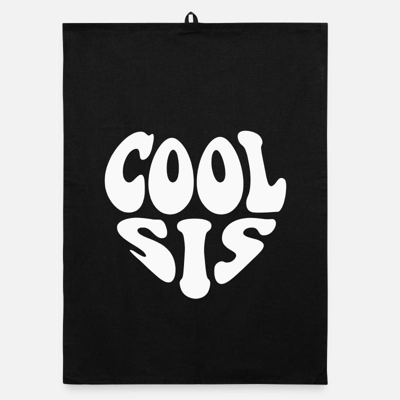 Cool Sis Heart Logo – Anpassbare Farbe Organic Geschirrtuch