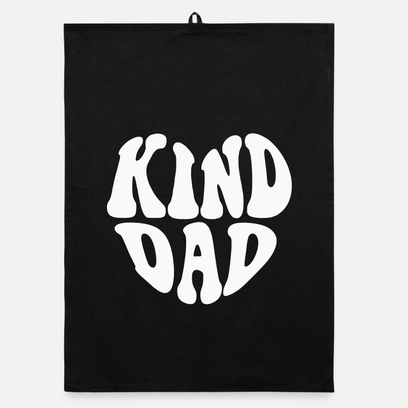 Kind Dad Heart Logo – Anpassbare Farbe Organic Geschirrtuch