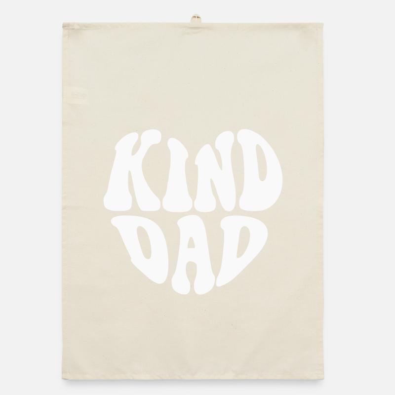 Kind Dad Heart Logo – Anpassbare Farbe Organic Geschirrtuch