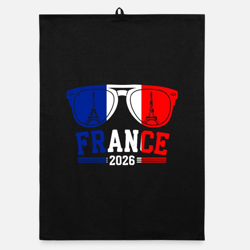 Frankreich 2026 Eiffelturm Brille Organic Geschirrtuch