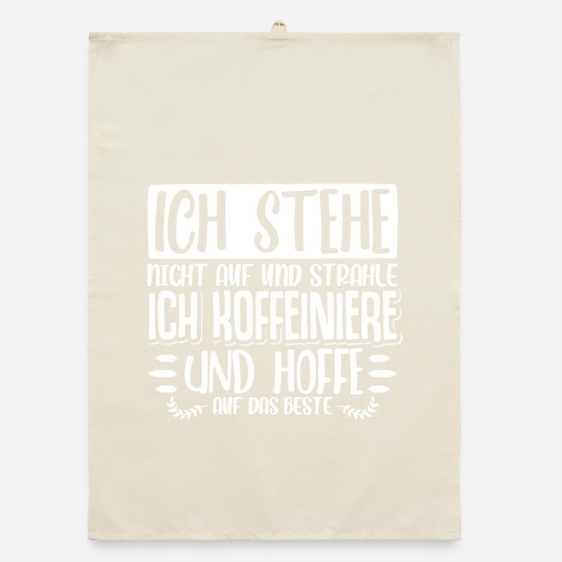 kaffee Spruch Kaffeetrinker kaffeeliebhaber Organic Geschirrtuch