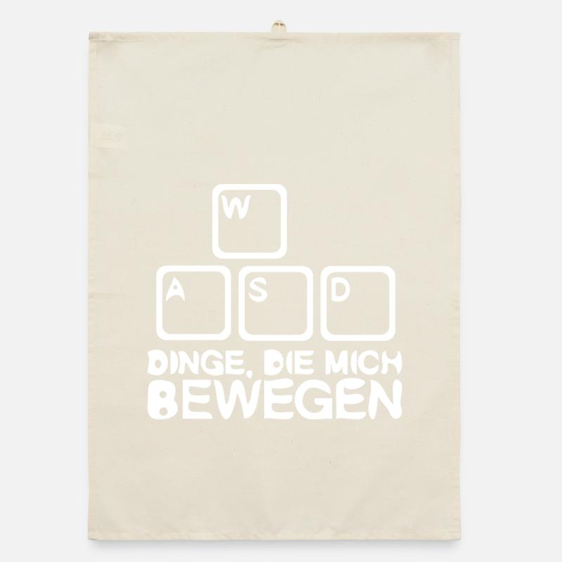W A S D Dinge die mich bewegen PC Computer WASD Organic Geschirrtuch