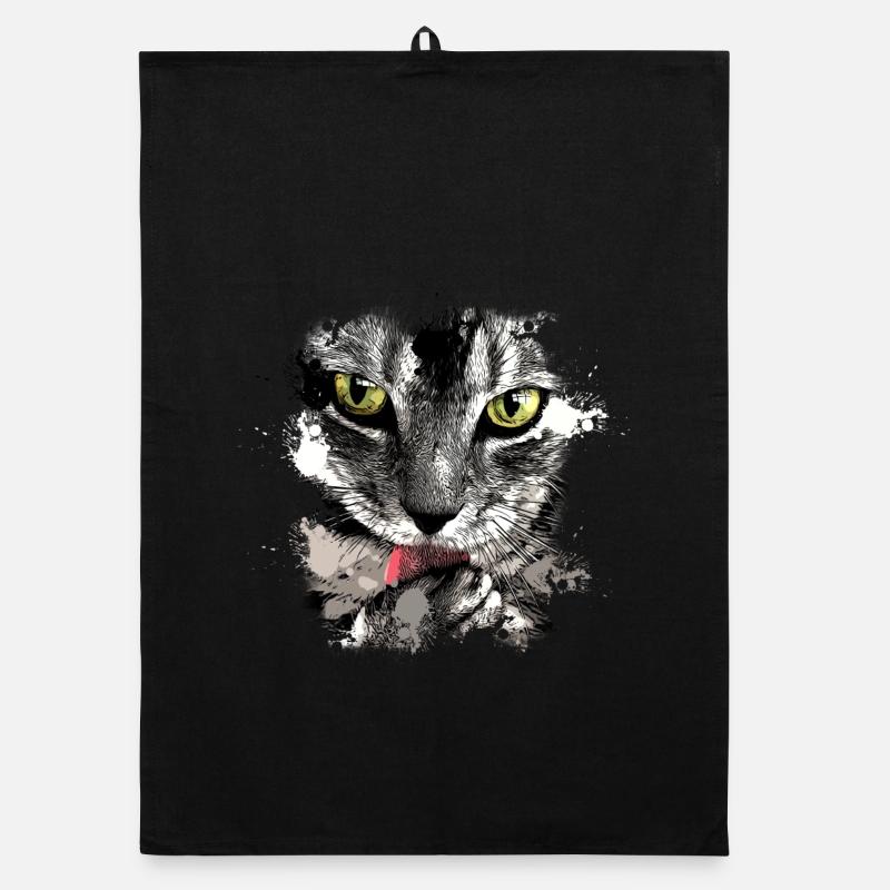 Cool cats shirt Organic dish towel