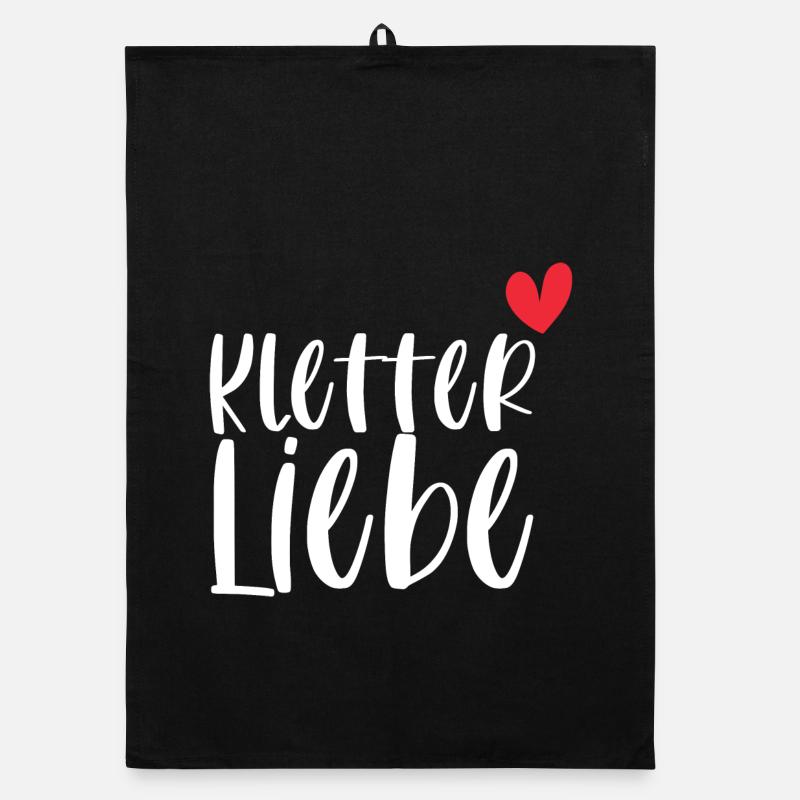 Klettern Kletterliebe Berge Alpen Geschenk Organic Geschirrtuch