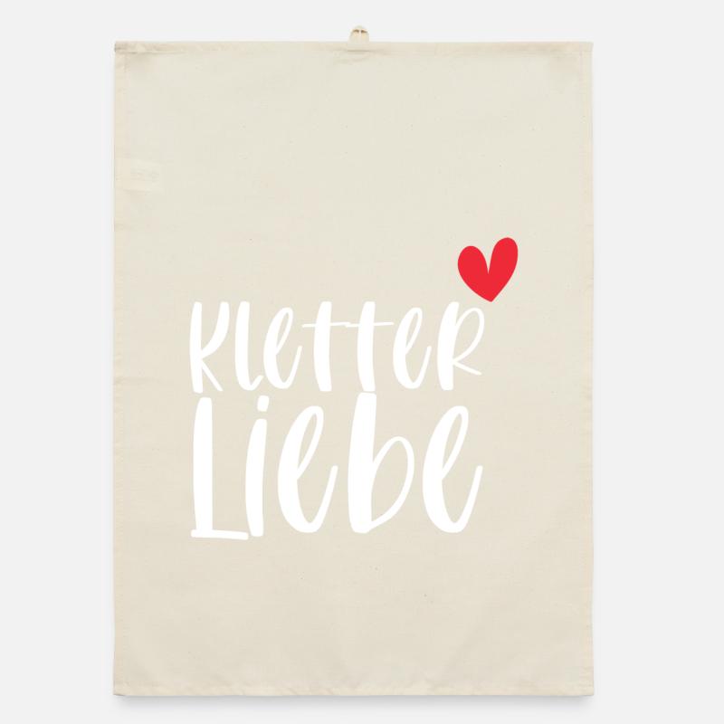 Klettern Kletterliebe Berge Alpen Geschenk Organic Geschirrtuch