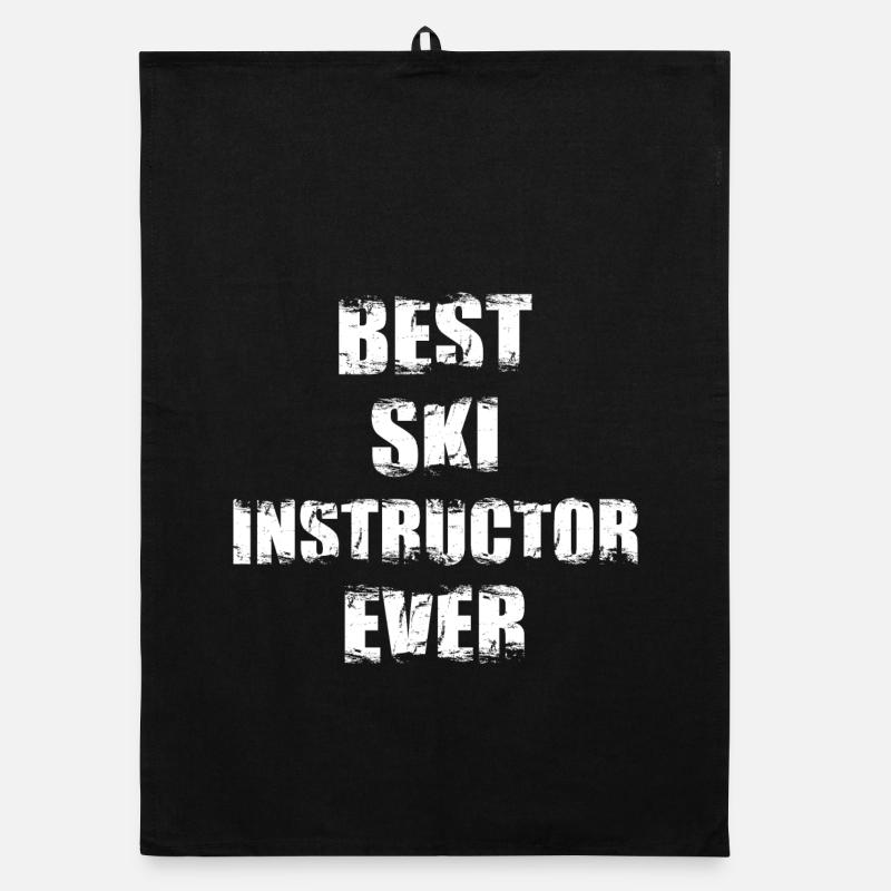 ski instructor Organic dish towel
