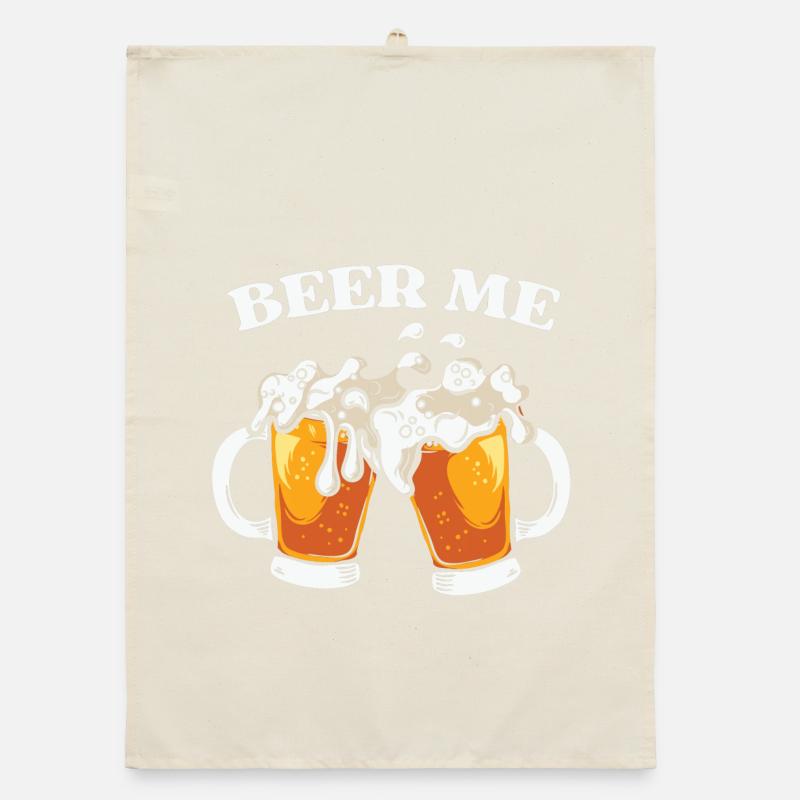 beer, drinking beer Organic dish towel
