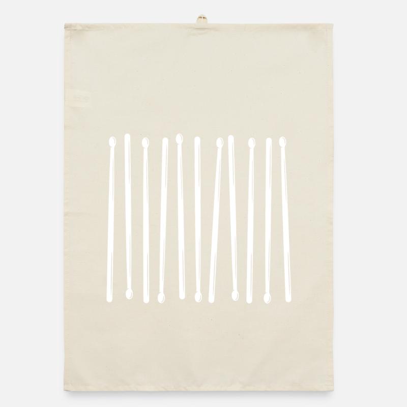 Drumsticks Vertical Pattern Organic dish towel