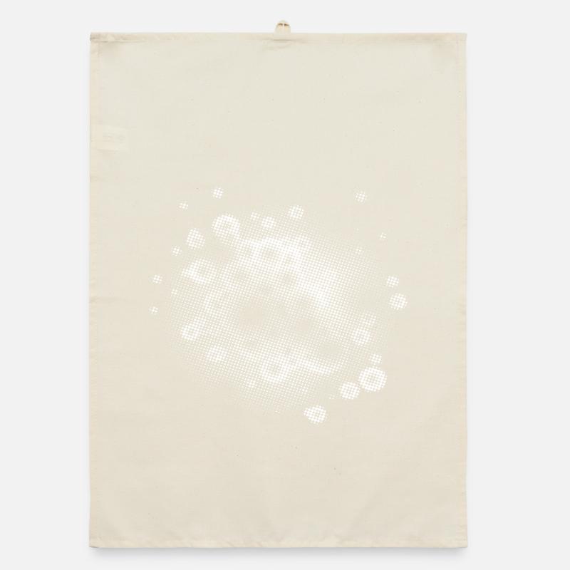 Pixelwolke weiss | flash | rasterize | trendy Organic Geschirrtuch