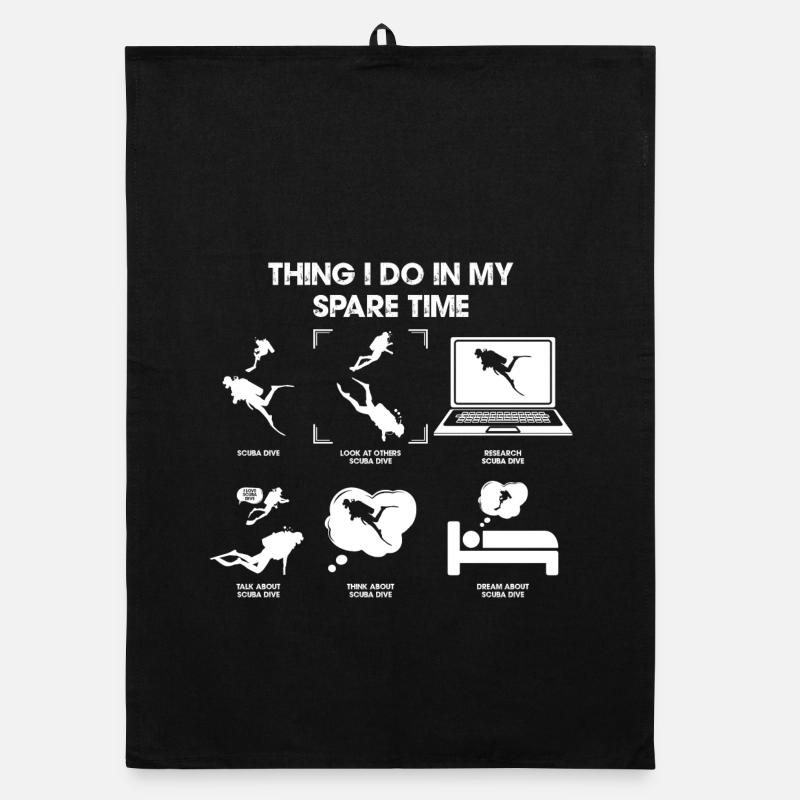 Spare Time Silhouette List Organic dish towel
