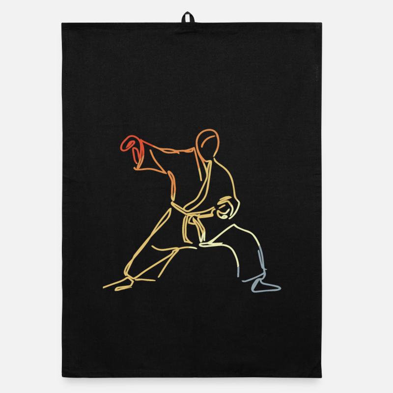 Judo Drawing Organic dish towel