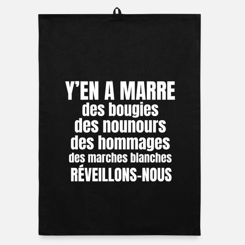 France, tribute, white march Organic dish towel