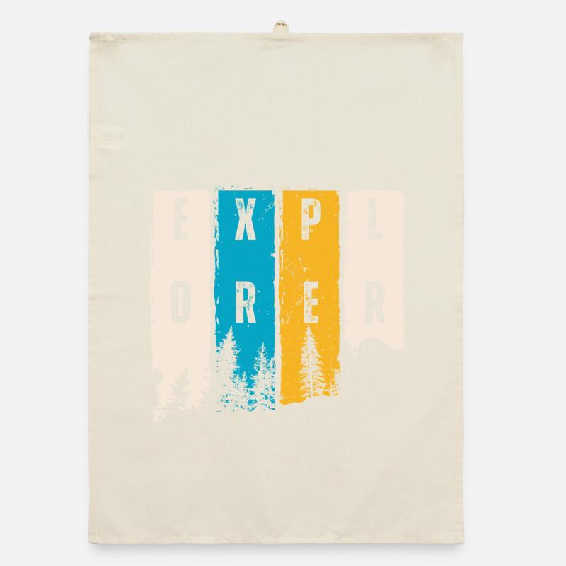 Explorer Forest Trees Silhouette Organic dish towel