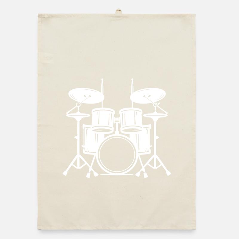 Drum Sketch Organic dish towel
