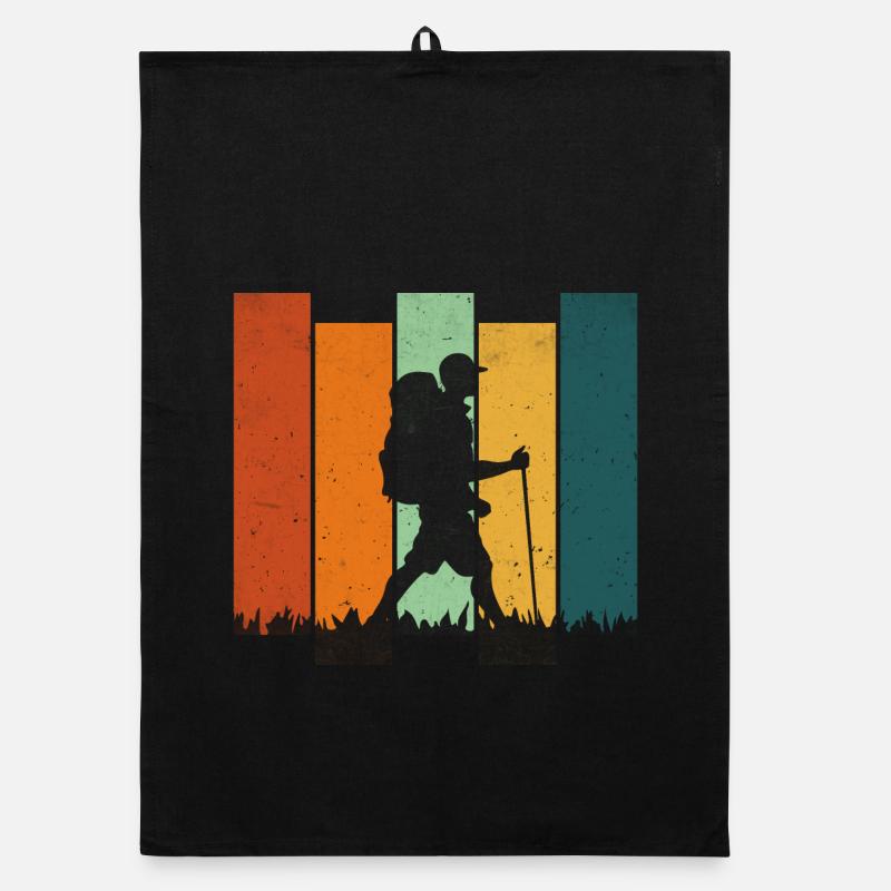 Retro-Wandern Organic Geschirrtuch