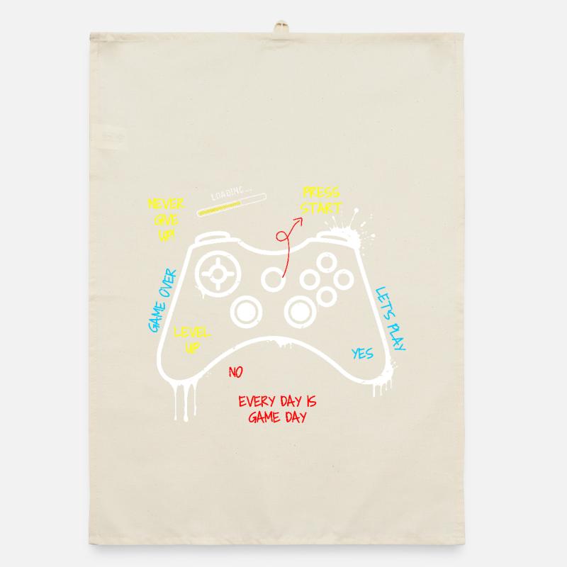 Gamer Controller Graffiti Organic dish towel