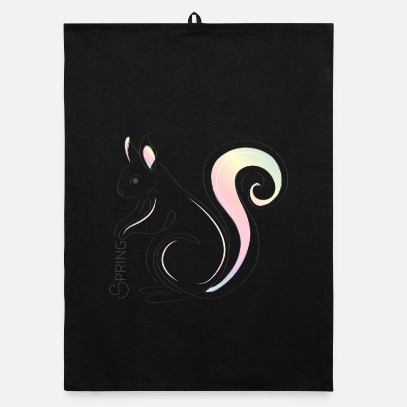 Squirrel Illustration – Spring Inspiration Organic dish towel