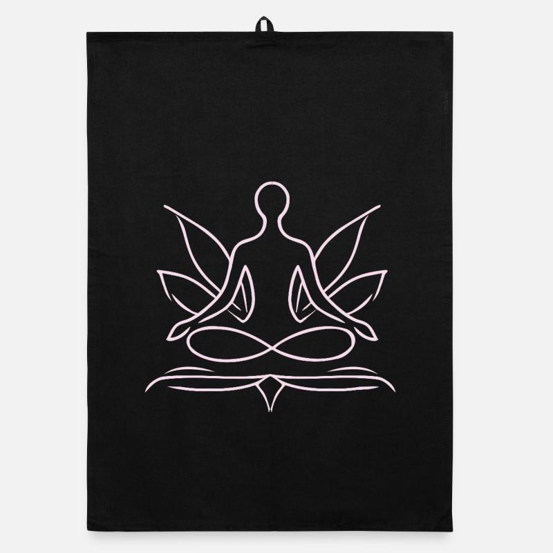 Conception de méditation de lotus serein Torchon bio