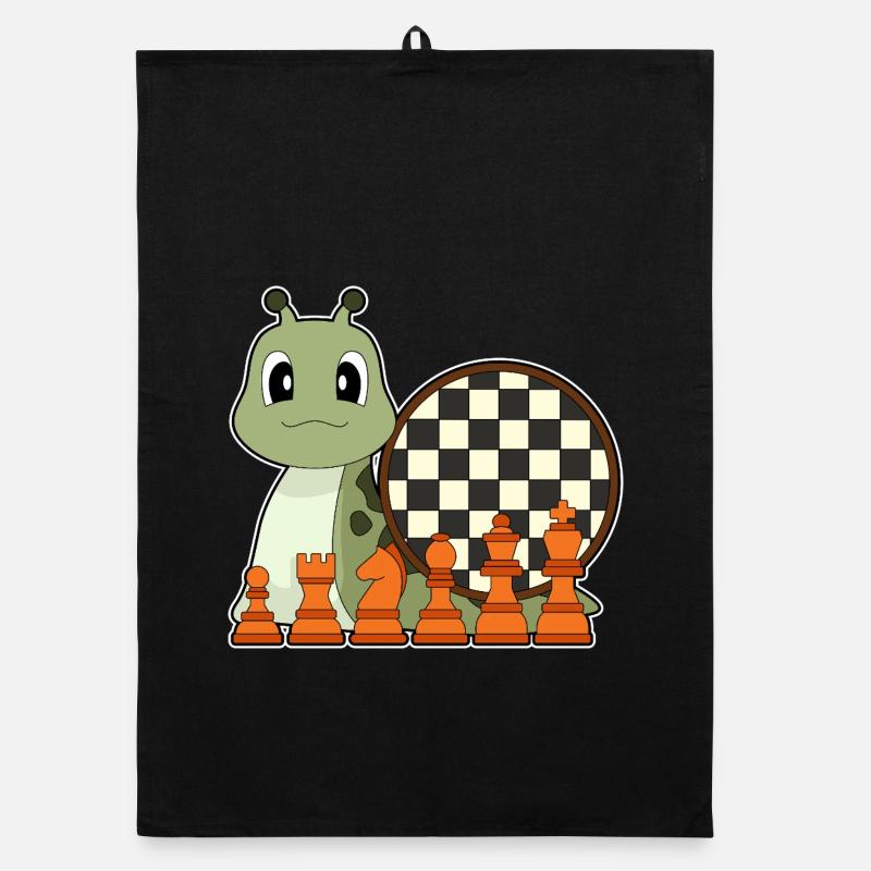Snail Chessboard Chess Board Game Organic dish towel