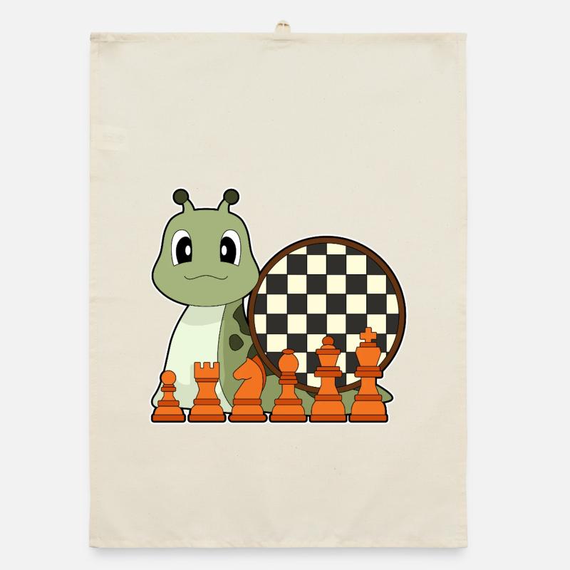 Snail Chessboard Chess Board Game Organic dish towel