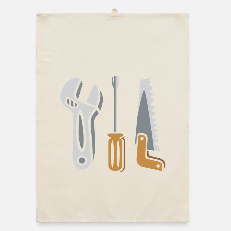 Werkzeug Set – Heimwerker Design Organic Geschirrtuch