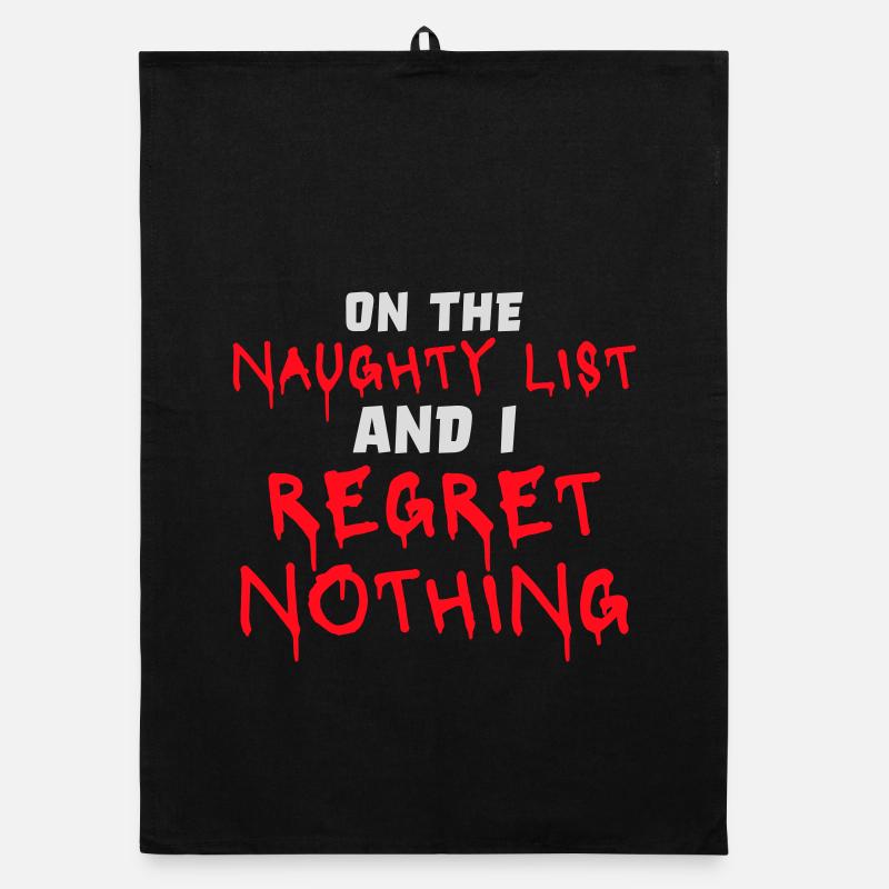 Sur la liste des vilains et ne regrette rien Graffiti Torchon bio