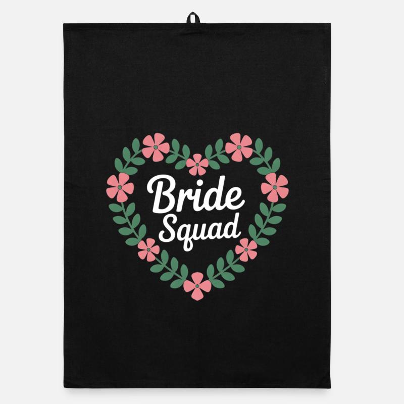 Bride Squad Blumenherz Organic Geschirrtuch