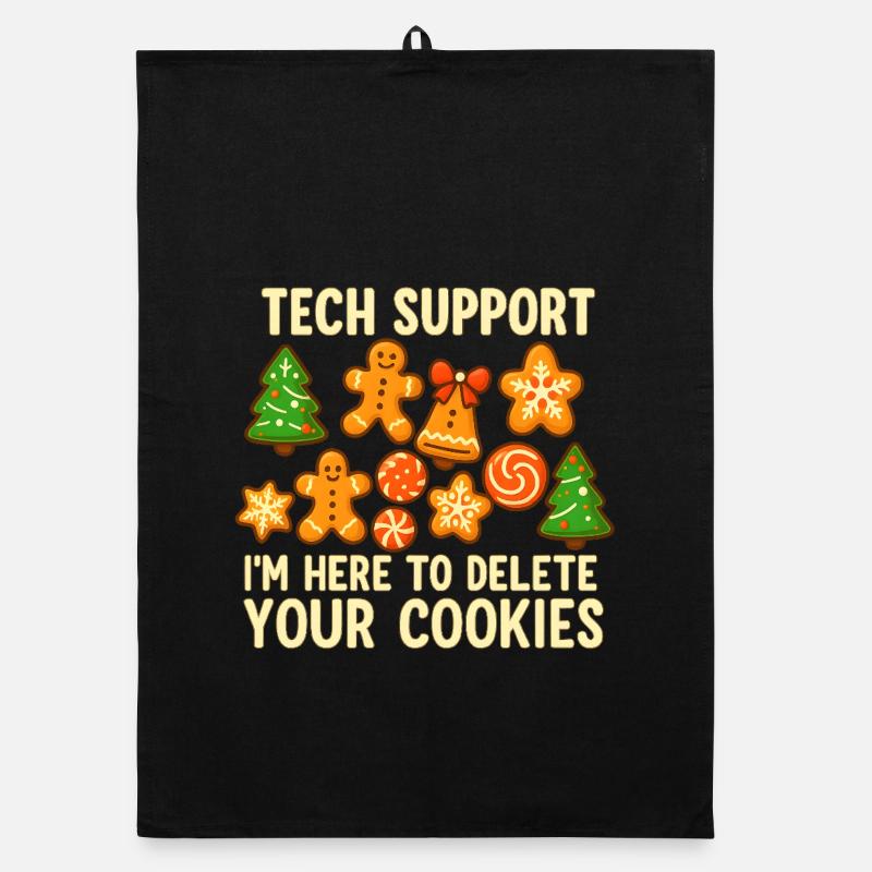 Support technique Cookie Noël Mème Torchon bio