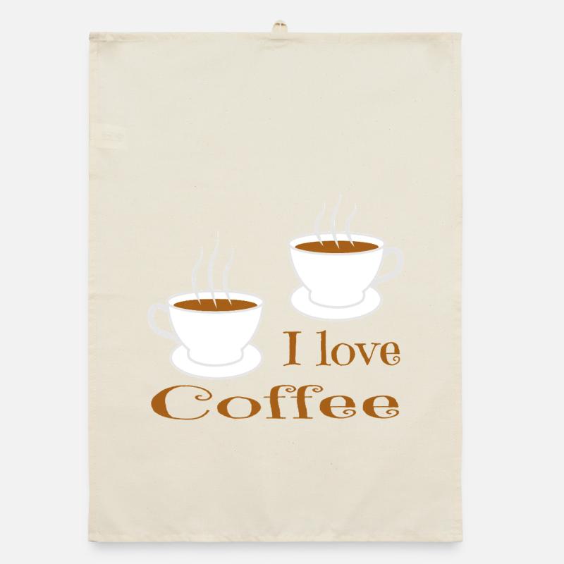 Coffee Cups Organic dish towel