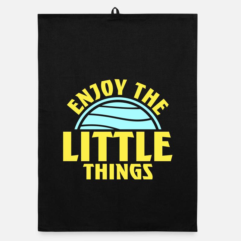 Enjoy The Little Things Dankbarkeit Achtsamkeit Organic Geschirrtuch