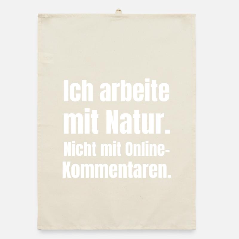 I work with nature, not online comments Organic dish towel