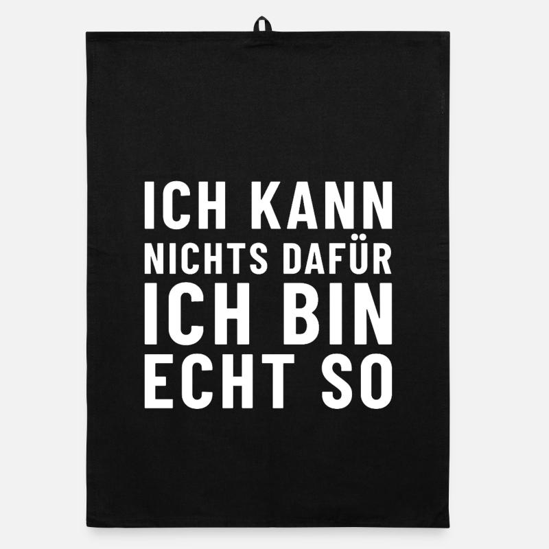 Ich kann nichts dafür ich bin echt so Organic Geschirrtuch