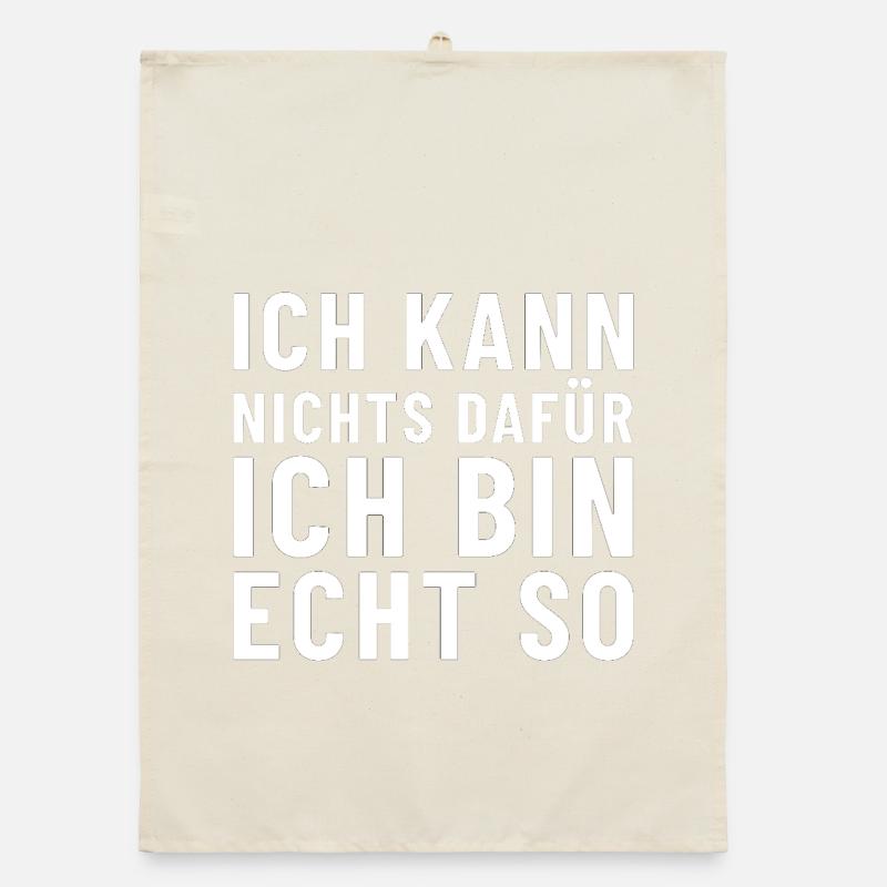 Ich kann nichts dafür ich bin echt so Organic Geschirrtuch