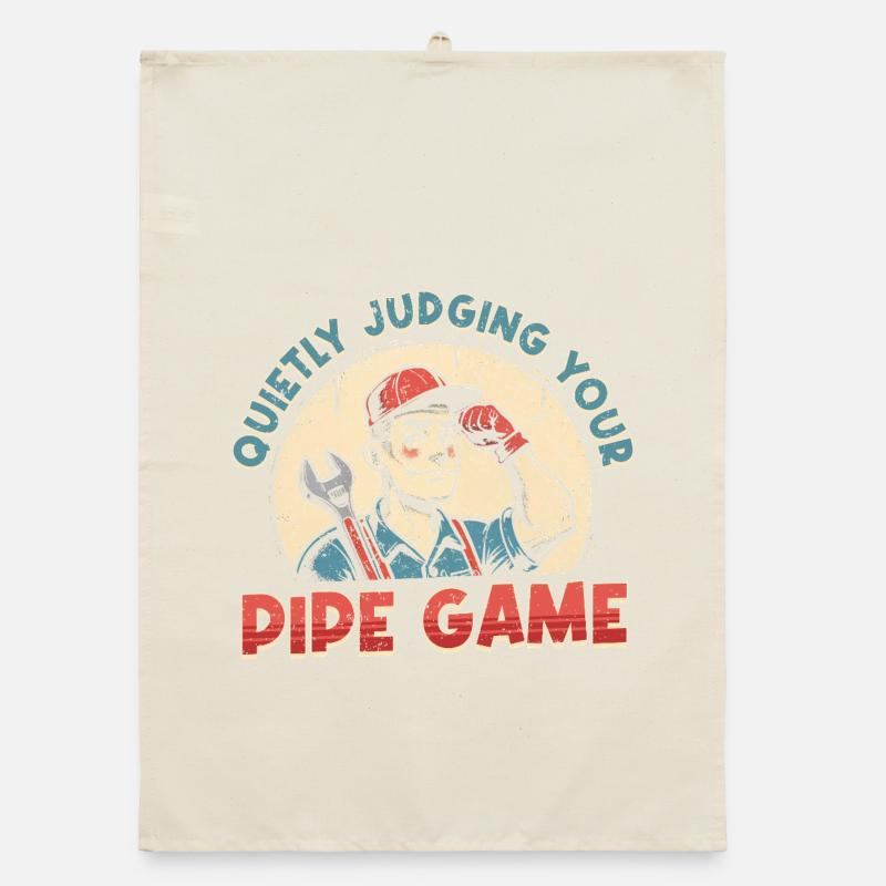 Pipelayer Pipeline Builder Judging Your Pipe Game Organic dish towel