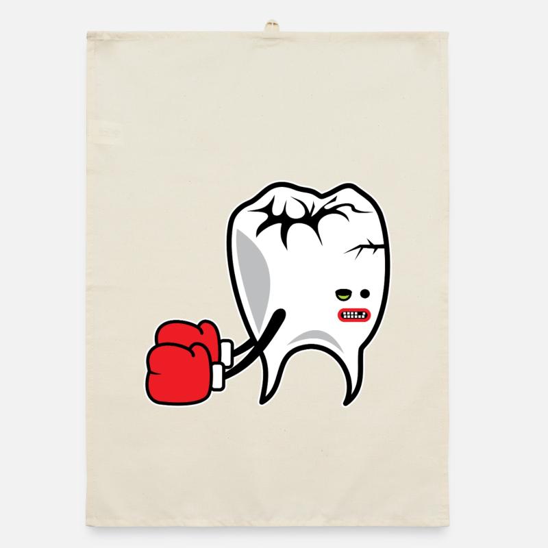 Tooth Boxer Knockout Organic dish towel