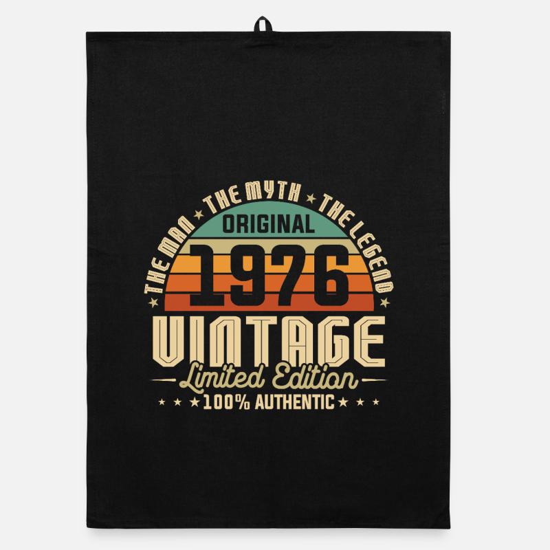 1976 Original Vintage Geburtstag Geschenk Organic Geschirrtuch
